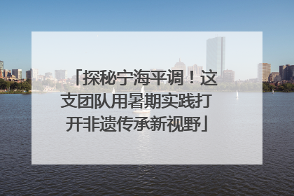 探秘宁海平调！这支团队用暑期实践打开非遗传承新视野