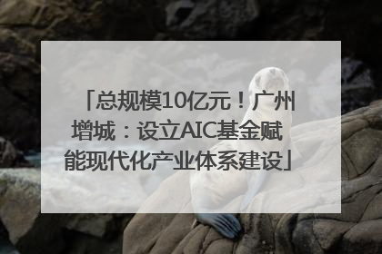 总规模10亿元！广州增城：设立AIC基金赋能现代化产业体系建设