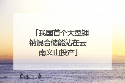 我国首个大型锂钠混合储能站在云南文山投产