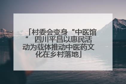 村委会变身“中医馆” 四川平昌以惠民活动为载体推动中医药文化在乡村落地