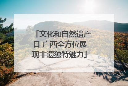 文化和自然遗产日 广西全方位展现非遗独特魅力