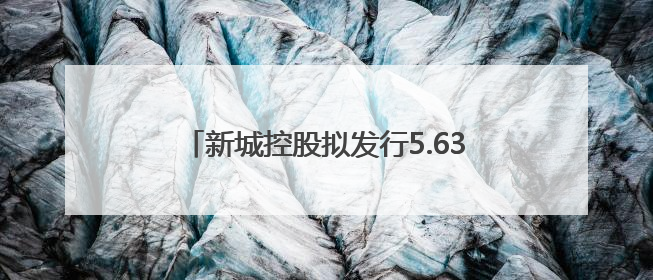 新城控股拟发行5.63亿元ABS：交易所已受理，为偿还美元债做准备
