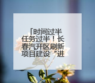 时间过半 任务过半！长春汽开区刷新项目建设“进度条”