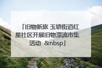 旧物新旅 玉塘街道红星社区开展旧物漂流市集活动   
