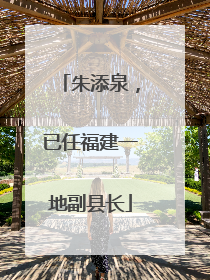 朱添泉，已任福建一地副县长