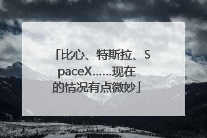 比心、特斯拉、SpaceX……现在的情况有点微妙