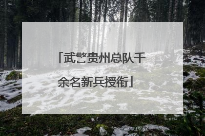 武警贵州总队千余名新兵授衔