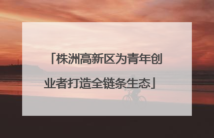 株洲高新区为青年创业者打造全链条生态