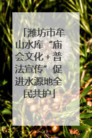潍坊市牟山水库“庙会文化＋普法宣传”促进水源地全民共护