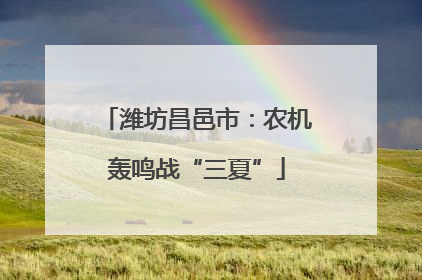 潍坊昌邑市：农机轰鸣战“三夏”