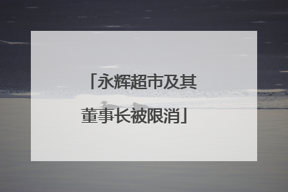 永辉超市及其董事长被限消
