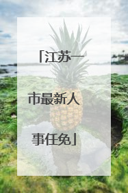 江苏一市最新人事任免