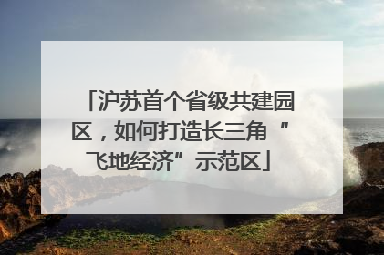 沪苏首个省级共建园区，如何打造长三角“飞地经济”示范区