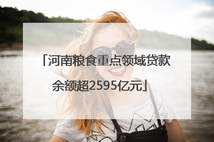 河南粮食重点领域贷款余额超2595亿元