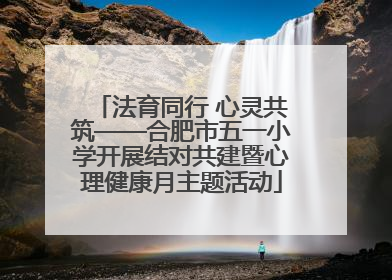 法育同行 心灵共筑——合肥市五一小学开展结对共建暨心理健康月主题活动