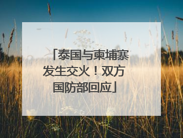 泰国与柬埔寨发生交火！双方国防部回应