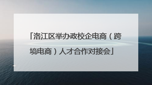 洛江区举办政校企电商（跨境电商）人才合作对接会