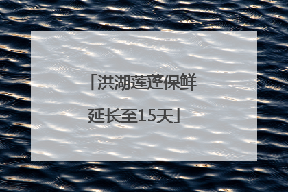 洪湖莲蓬保鲜延长至15天