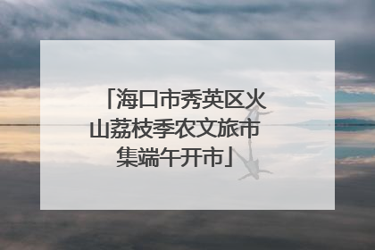 海口市秀英区火山荔枝季农文旅市集端午开市