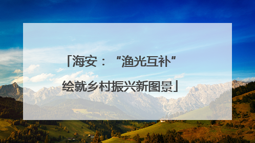 海安：“渔光互补” 绘就乡村振兴新图景