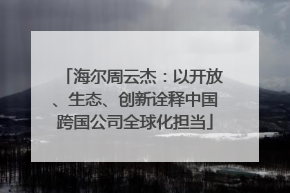 海尔周云杰：以开放、生态、创新诠释中国跨国公司全球化担当