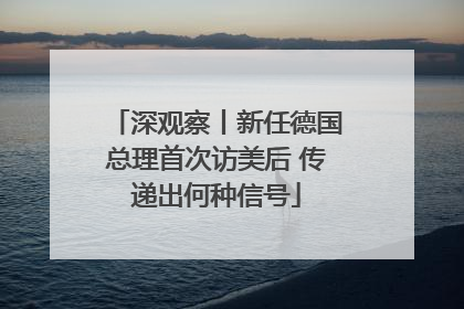 深观察丨新任德国总理首次访美后 传递出何种信号