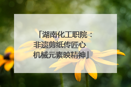 湖南化工职院：非遗剪纸传匠心 机械元素映精神