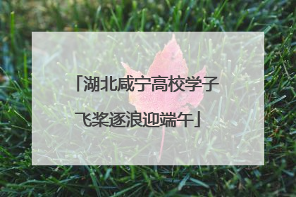 湖北咸宁高校学子飞桨逐浪迎端午