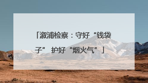 溆浦检察：守好“钱袋子” 护好“烟火气”