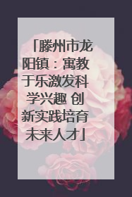 滕州市龙阳镇:寓教于乐激发科学兴趣 创新实践培育未来人才