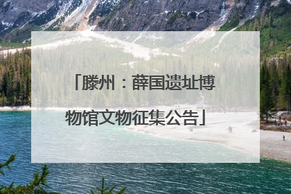 滕州：薛国遗址博物馆文物征集公告