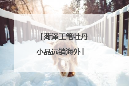 菏泽工笔牡丹小品远销海外