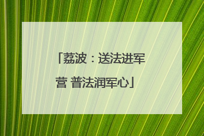 荔波：送法进军营 普法润军心