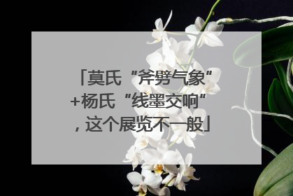莫氏“斧劈气象”+杨氏“线墨交响”，这个展览不一般