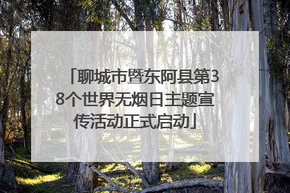 聊城市暨东阿县第38个世界无烟日主题宣传活动正式启动