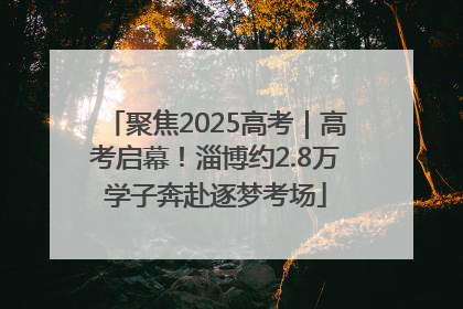 聚焦2025高考｜高考启幕！淄博约2.8万学子奔赴逐梦考场