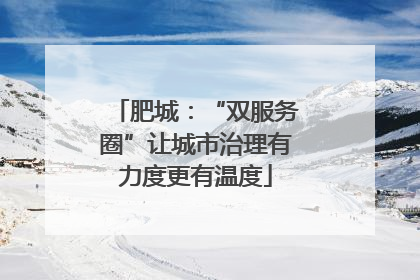 肥城：“双服务圈”让城市治理有力度更有温度