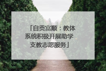 自贡富顺：教体系统积极开展助学支教志愿服务