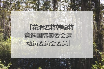 花滑名将韩聪将竞选国际奥委会运动员委员会委员