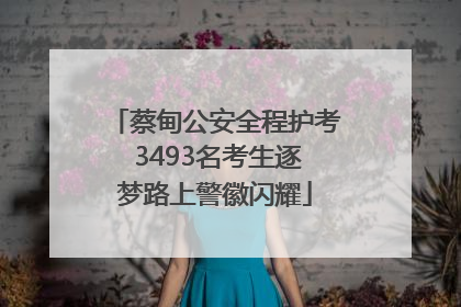 蔡甸公安全程护考 3493名考生逐梦路上警徽闪耀