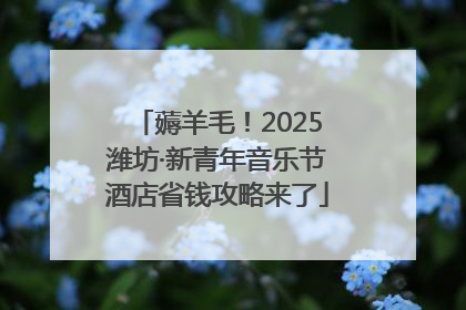 薅羊毛！2025潍坊·新青年音乐节酒店省钱攻略来了