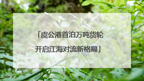 虞公港首泊万吨货轮 开启江海对流新格局