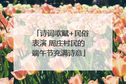 诗词歌赋+民俗表演 周庄村民的端午节充满诗意