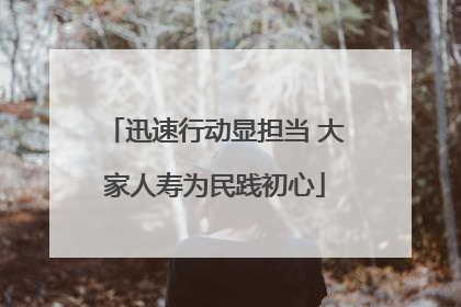 迅速行动显担当 大家人寿为民践初心