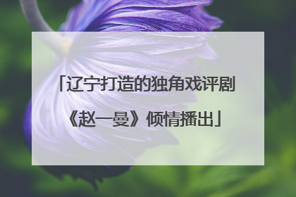辽宁打造的独角戏评剧《赵一曼》倾情播出