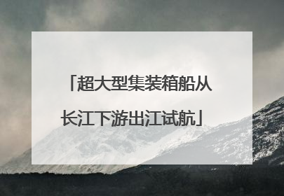超大型集装箱船从长江下游出江试航