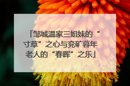 邹城温家三姐妹的“寸草”之心与兖矿暮年老人的“春晖”之乐