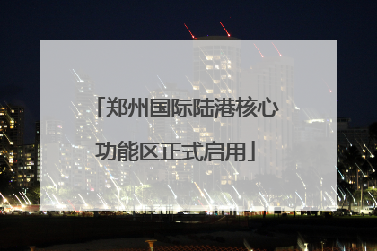 郑州国际陆港核心功能区正式启用