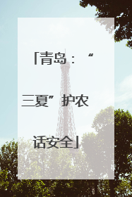 青岛：“三夏”护农话安全