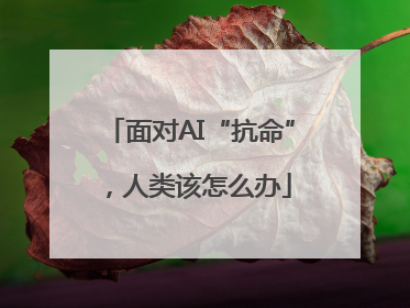 面对AI“抗命”，人类该怎么办
